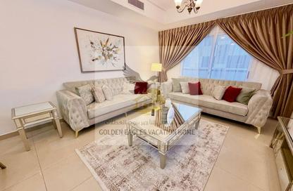 Apartment - 1 - 2 for rent in Beach Tower 2 - Al Khan Lagoon - Al Khan - Sharjah