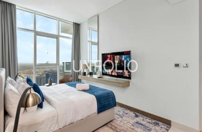 Apartment - Studio - 1 Bathroom for rent in Damac Maison Prive B - Damac Maison Prive - Business Bay - Dubai