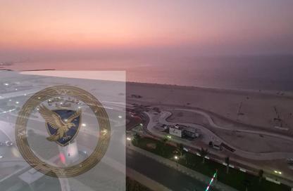 Apartment - 3 Bedrooms - 4 Bathrooms for rent in Corniche Tower - Ajman Corniche Road - Ajman