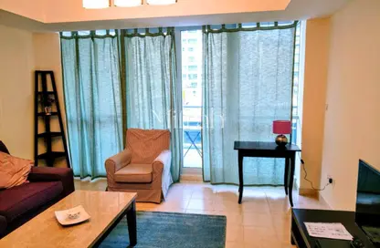 شقة - غرفة نوم - 2 حمامات للايجار في A - برج الأمواج - برج الأمواج - دبي مارينا - دبي