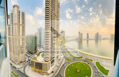 Apartment - 2 Bedrooms - 2 Bathrooms for rent in Beach Tower 2 - Al Khan Lagoon - Al Khan - Sharjah