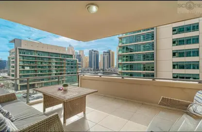 Apartment - 3 Bedrooms - 4 Bathrooms for rent in Al Majara 1 - Al Majara Towers - Dubai Marina - Dubai