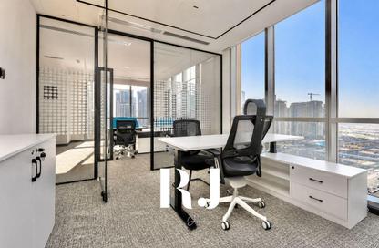Office Space - Studio - 1 Bathroom for rent in Marina Plaza - Dubai Marina - Dubai