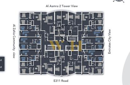 Apartment - 1 Bedroom - 2 Bathrooms for sale in Al Aamra Tower - Al Amerah - Ajman