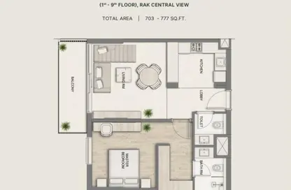 Apartment - 1 Bedroom - 1 Bathroom for sale in Al Hamra Greens - Al Hamra Village - Ras Al Khaimah Apartment - 1 Bedroom - 1 Bathroom for sale in Al Hamra Greens - Al Hamra Village - Ras Al Khaimah