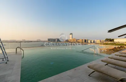 شقة - غرفة نوم - 2 حمامات للايجار في جراند بلو تاور 2 - إعمار بيتشفرونت - دبي هاربور - دبي