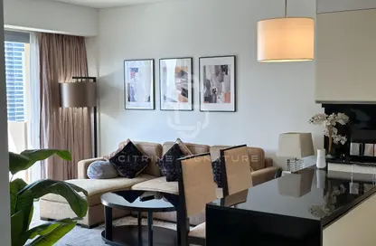 النزل و الشقق الفندقية - غرفة نوم - 2 حمامات للايجار في جي دبليو ماريوت هوتيل مارينا - دبي مارينا - دبي