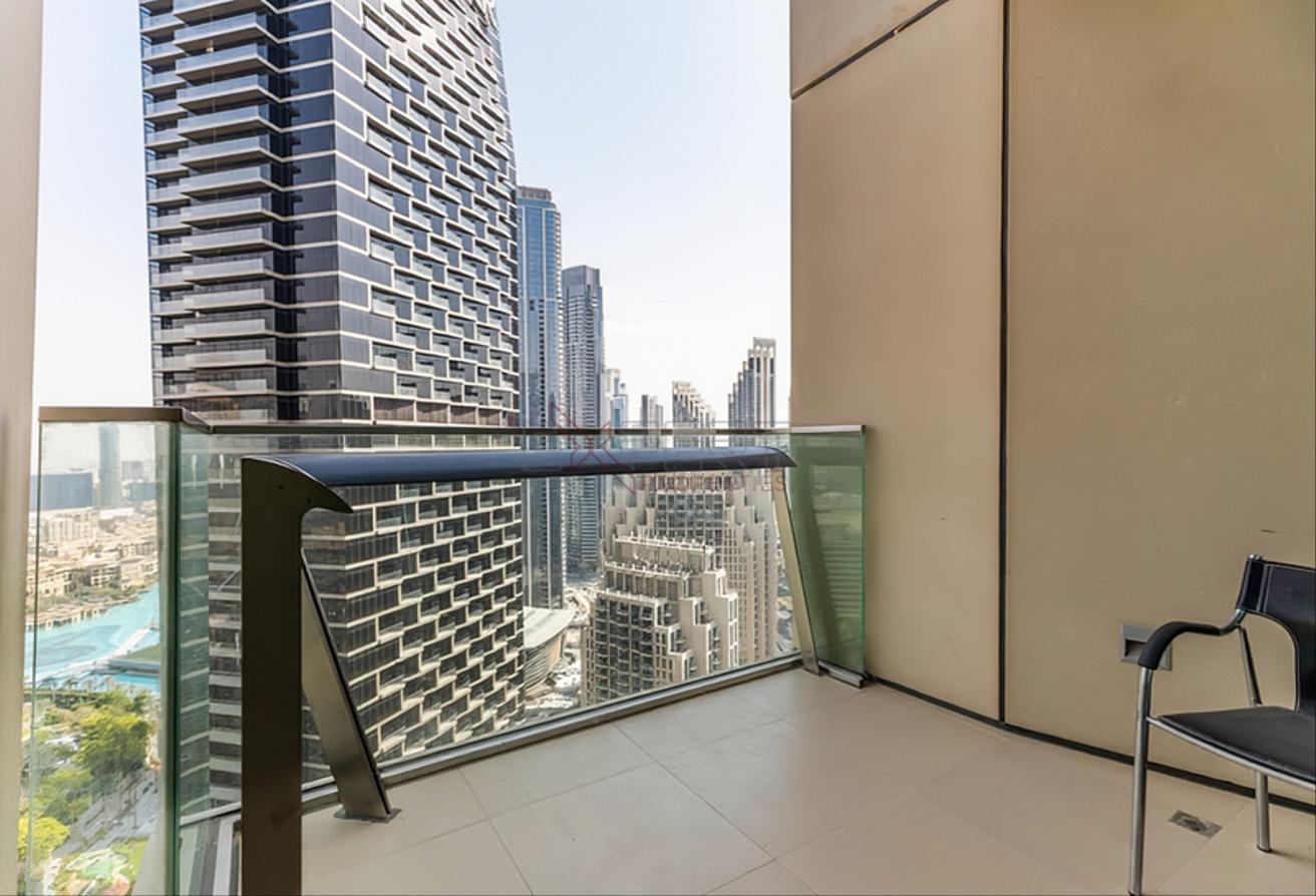 Burj & Fountain Views | High Floor Unit | Balcony photo 13