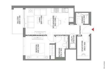 Apartment - 1 Bedroom - 2 Bathrooms for sale in 310 Riverside Crescent - Sobha Hartland II - Bukadra - Dubai