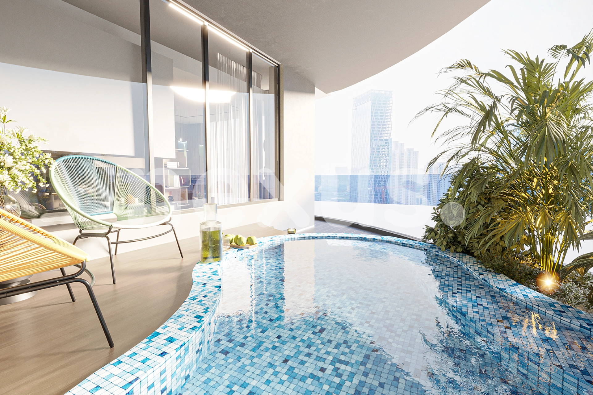 1 BHK with Study | Private Pool | Smart Home