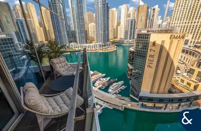 Apartment - 1 Bedroom - 2 Bathrooms for rent in Silverene Tower B - Silverene - Dubai Marina - Dubai