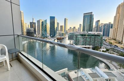 Apartment - 1 - 2 for rent in Bay Central Tower Central - Bay Central - Dubai Marina - Dubai