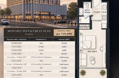 Apartment - Studio - 1 for sale in Binghatti Starfall - Al Jaddaf - Dubai