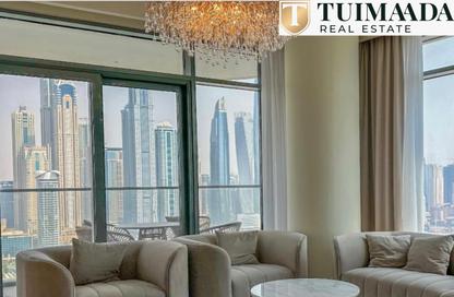 Apartment - 3 - 3 for rent in Marina Vista Tower 2 - Marina Vista - Emaar Beachfront - Dubai Harbour - Dubai