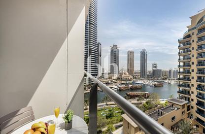 Apartment - Studio - 1 Bathroom for rent in Sparkle Tower 2 - Sparkle Towers - Dubai Marina - Dubai