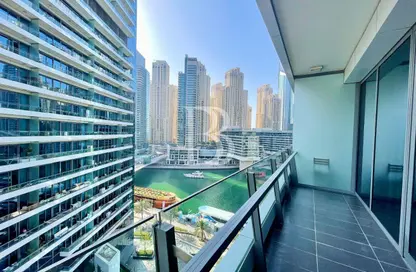 Apartment - Studio - 1 Bathroom for rent in Silverene Tower B - Silverene - Dubai Marina - Dubai