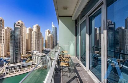 Apartment - 1 Bedroom - 2 Bathrooms for rent in Silverene Tower B - Silverene - Dubai Marina - Dubai
