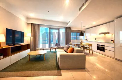 شقة - 2 غرف نوم - 3 حمامات للايجار في المركز المالي برج السلام - شارع الشيخ زايد - دبي