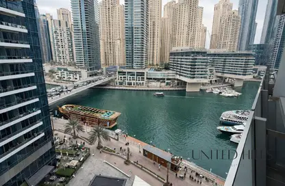 Apartment - Studio - 1 Bathroom for rent in Silverene Tower B - Silverene - Dubai Marina - Dubai