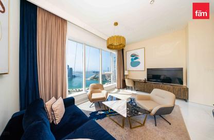 Apartment - 2 - 3 for rent in Palm View - Dubai Media City - Dubai