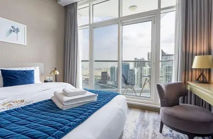 Apartment - Studio - 1 Bathroom for rent in Damac Maison Prive B - Damac Maison Prive - Business Bay - Dubai