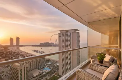Apartment - 3 Bedrooms - 4 Bathrooms for rent in Al Fattan Marine Towers - Jumeirah Beach Residence - Dubai