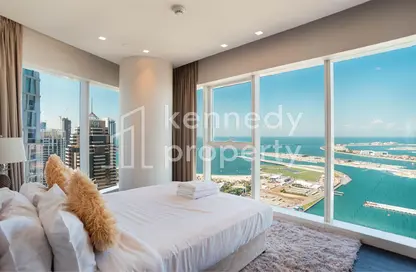 Apartment - 2 Bedrooms - 2 Bathrooms for rent in Damac Heights - Dubai Marina - Dubai