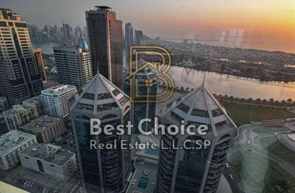 Office Space - Studio - 2 Bathrooms for rent in Salam Tower - Al Majaz 1 - Al Majaz - Sharjah