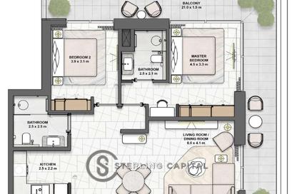 Apartment - 2 Bedrooms - 2 Bathrooms for sale in Saria - Maritime City - Dubai