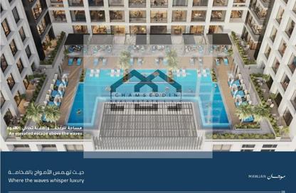 شقة - غرفة نوم - 2 حمامات للبيع في برج موجان - طريق كورنيش عجمان - عجمان
