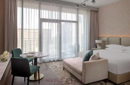 Apartment - Studio - 1 Bathroom for rent in Intercontinental Residences Business Bay - Business Bay - Dubai