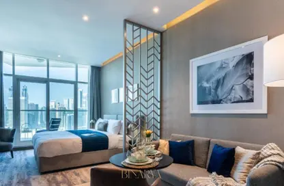 Apartment - Studio - 1 Bathroom for rent in Damac Maison Prive A - Damac Maison Prive - Business Bay - Dubai