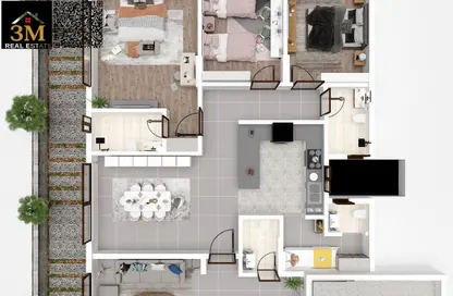 شقة - 2 غرف نوم - 2 حمامات للبيع في العامرة جاردنز - العامرة - عجمان