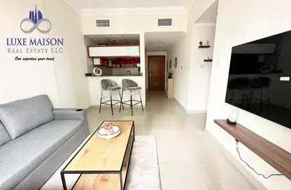 شقة - غرفة نوم - 1 حمام للايجار في برج مانشستر - دبي مارينا - دبي