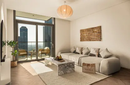 شقة - 2 غرف نوم - 2 حمامات للايجار في برج التاج - وسط مدينة دبي - دبي