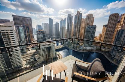 Apartment - 1 - 1 for rent in LIV Waterside - Dubai Marina - Dubai