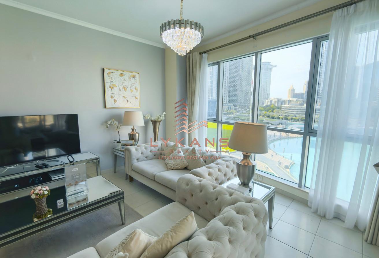 Burj Khalifa & Dubai Fountain View | Furnished photo 7