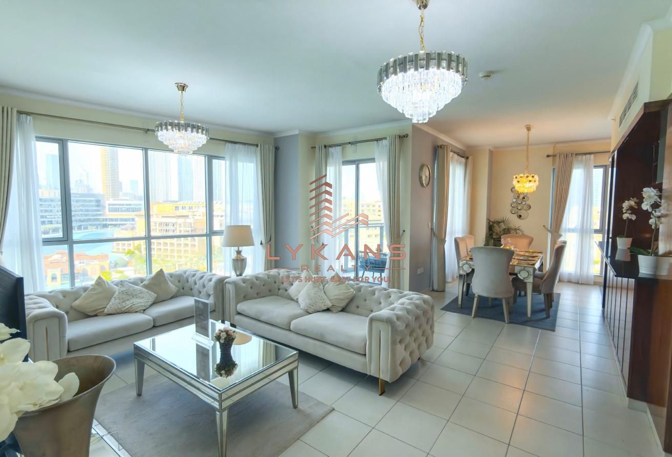 Burj Khalifa & Dubai Fountain View | Furnished photo 3