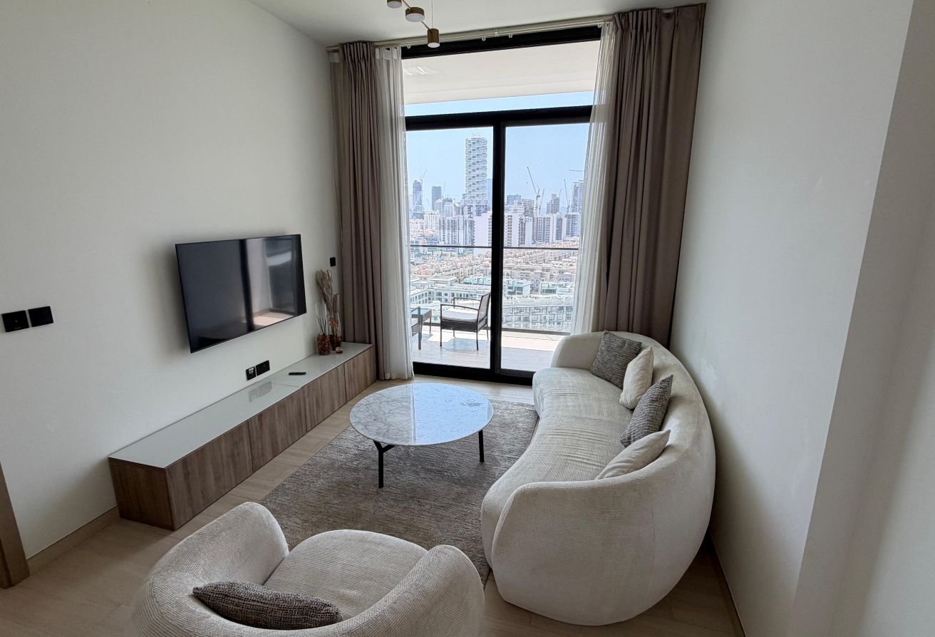 Modern 1BR Apartment | Furnished | Pool View | JVC gallery image