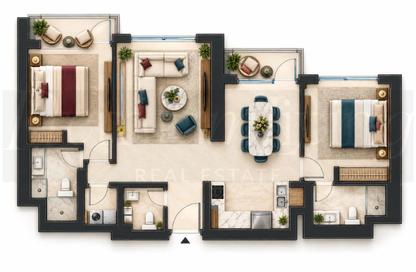 Apartment - 2 - 3 for sale in 340 Riverside Crescent - Sobha Hartland II - Bukadra - Dubai