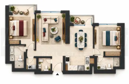 Apartment - 2 Bedrooms - 3 Bathrooms for sale in 340 Riverside Crescent - Sobha Hartland II - Bukadra - Dubai