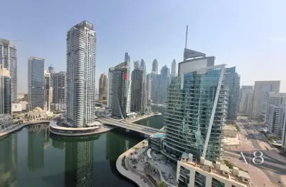 شقة - غرفة نوم - 1 حمام للايجار في برج الزمان والمكان - دبي مارينا - دبي