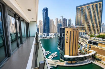 Apartment - 2 - 2 for rent in Silverene Tower B - Silverene - Dubai Marina - Dubai