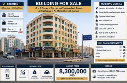 Whole Building - 7+ Bedrooms - 7+ Bathrooms for sale in Al Rashidiya Towers - Al Rashidiya - Ajman Downtown - Ajman