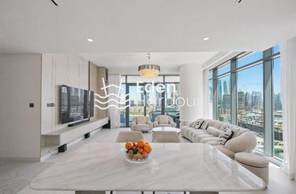 Apartment - 3 Bedrooms - 3 Bathrooms for rent in Marina Vista Tower 2 - Marina Vista - Emaar Beachfront - Dubai Harbour - Dubai