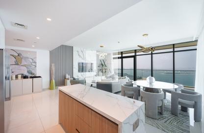 شقة - 3 - 4 للايجار في برج Beach Vista 1 - بيتش فيستا - إعمار بيتشفرونت - دبي هاربور - دبي