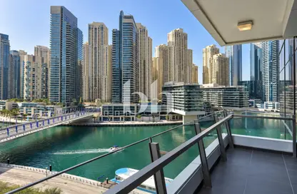 Apartment - 1 Bedroom - 2 Bathrooms for rent in Silverene Tower B - Silverene - Dubai Marina - Dubai