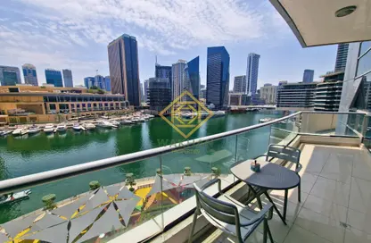 شقة - غرفة نوم - 2 حمامات للايجار في برج باي سنترال الأوسط - باي سنترال - دبي مارينا - دبي