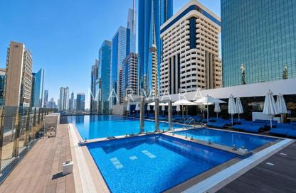 Apartment - Studio - 2 Bathrooms for rent in Gevora Hotel - Sheikh Zayed Road - Dubai