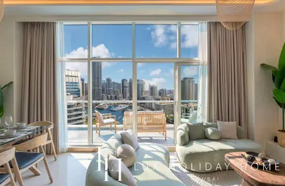 دوبلكس - 2 غرف نوم - 2 حمامات للايجار في خليج الدرة - دبي مارينا - دبي